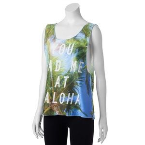You Had Me At Aloha Palm Tree Tank Top/Muscle Tee